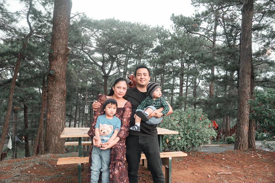 Ruth Maclang family in Baguio City pine trees showing remote work advantage for founders