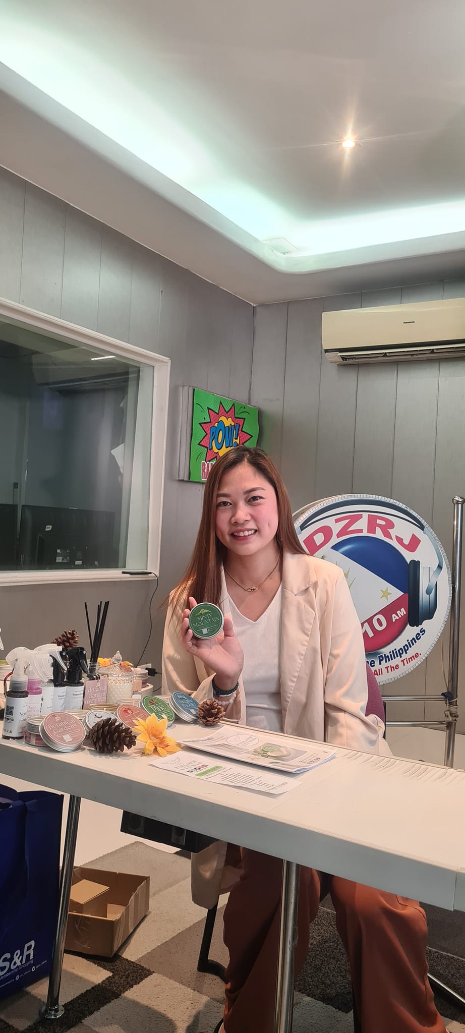 Ruth Maclang getting interviewed in DZRJ Radio Show featured as a local founder from Baguio City Philippines for her lifestyle brand Paglaom Studio